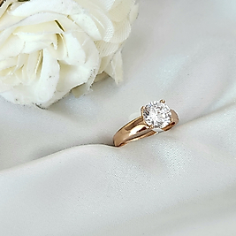 Rose Tektaş Xuping Celik Yüzük(16no)