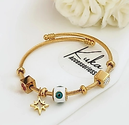 Nazar Çelik Charm Bileklik
