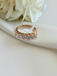 Beş Taş Xuping Çelik Yüzük(17 no)