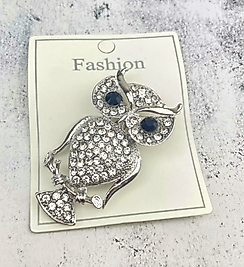 Silver Baykuş Broş