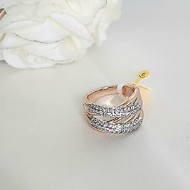 Çift Çapraz Xuping Celik Yüzük(16no)