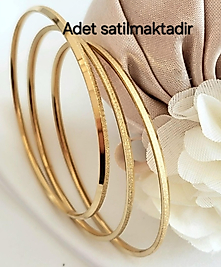 22cm  Kumlu Celik Ajda Bilezik