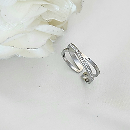 Capraz Celik Yüzük(gümüş)