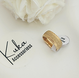 Simli Kalın Çelik Alyans Yüzük 17 no