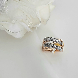 Cift Capraz Xuping Çelik Yüzük(18no)