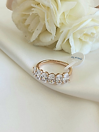 Alti Badem Xuping Çelik Yüzük(19 no)