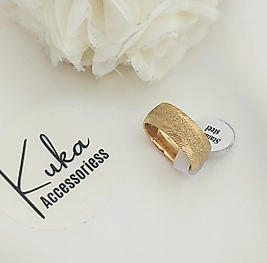 Simli Kalın Çelik Alyans Yüzük 18 no