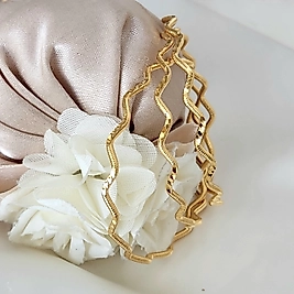 21cm 3'lü Desenli Zigzag Ajda Bilezik