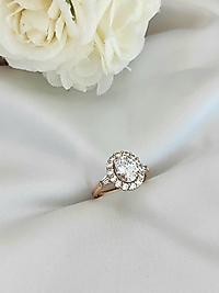 Oval taş Çelik Yüzük(19 no)