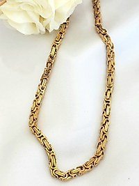 Kral Çelik Kolye (altın 60 cm)