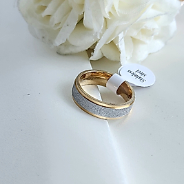 Cift Renk Çelik Kumlu Alyans(19no)