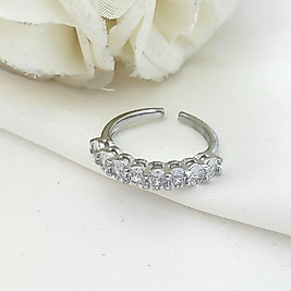 8Taş Silver Çelik Yüzük(ayarlanabilir ölçü)