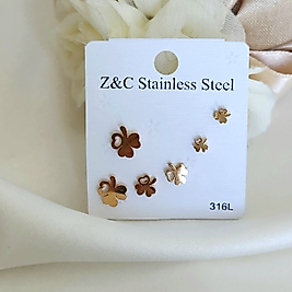 6li Vidalı Yonca Küpe