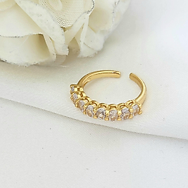 8 Taş Çelik Yüzük(ayarlanabilir ölçü)