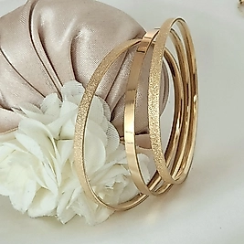 20cm 3'lü Kalın Kumlum Çelik Ajda Bilezik