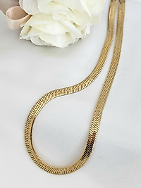 Çelik italyan kolye(60cm altın)