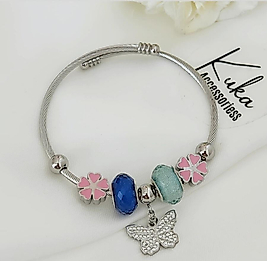 Butterfly Çelik Charm Bileklik